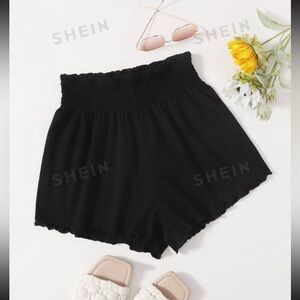 Black casual shorts